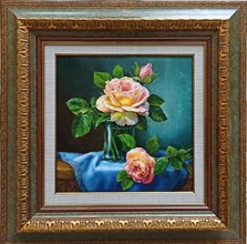 Картина маслом "Три розы"