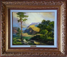 Картина маслом "Горный пейзаж"